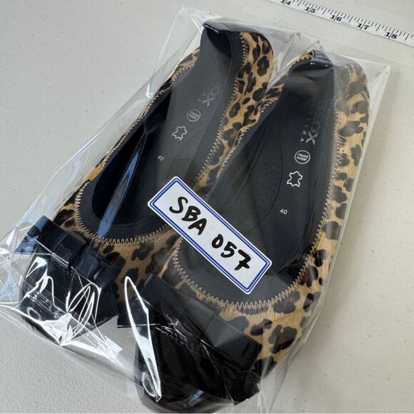 Geox Respira Italian Leopard Animal Print Womens Ballet Flats Size 40 - Picture 12 of 13
